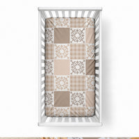 Hawaiian Palaka Quilt Pattern Baby Bed Cover Hawaii Culture Honu Turtle LT9 28 × 52 in Beige - Polynesian Pride
