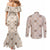 Hawaiian Palaka Quilt Pattern Couples Matching Mermaid Dress and Long Sleeve Button Shirt Hawaii Culture Honu Turtle - Polynesian Pride
