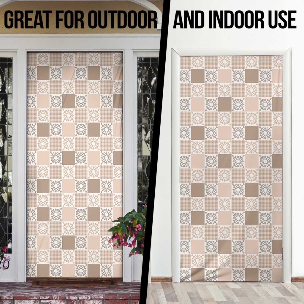 Hawaiian Palaka Quilt Pattern Door Cover Hawaii Culture Honu Turtle - Polynesian Pride