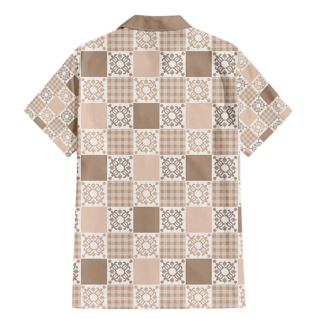 Hawaiian Palaka Quilt Pattern Family Matching Mermaid Dress and Hawaiian Shirt Hawaii Culture Honu Turtle LT9 - Polynesian Pride