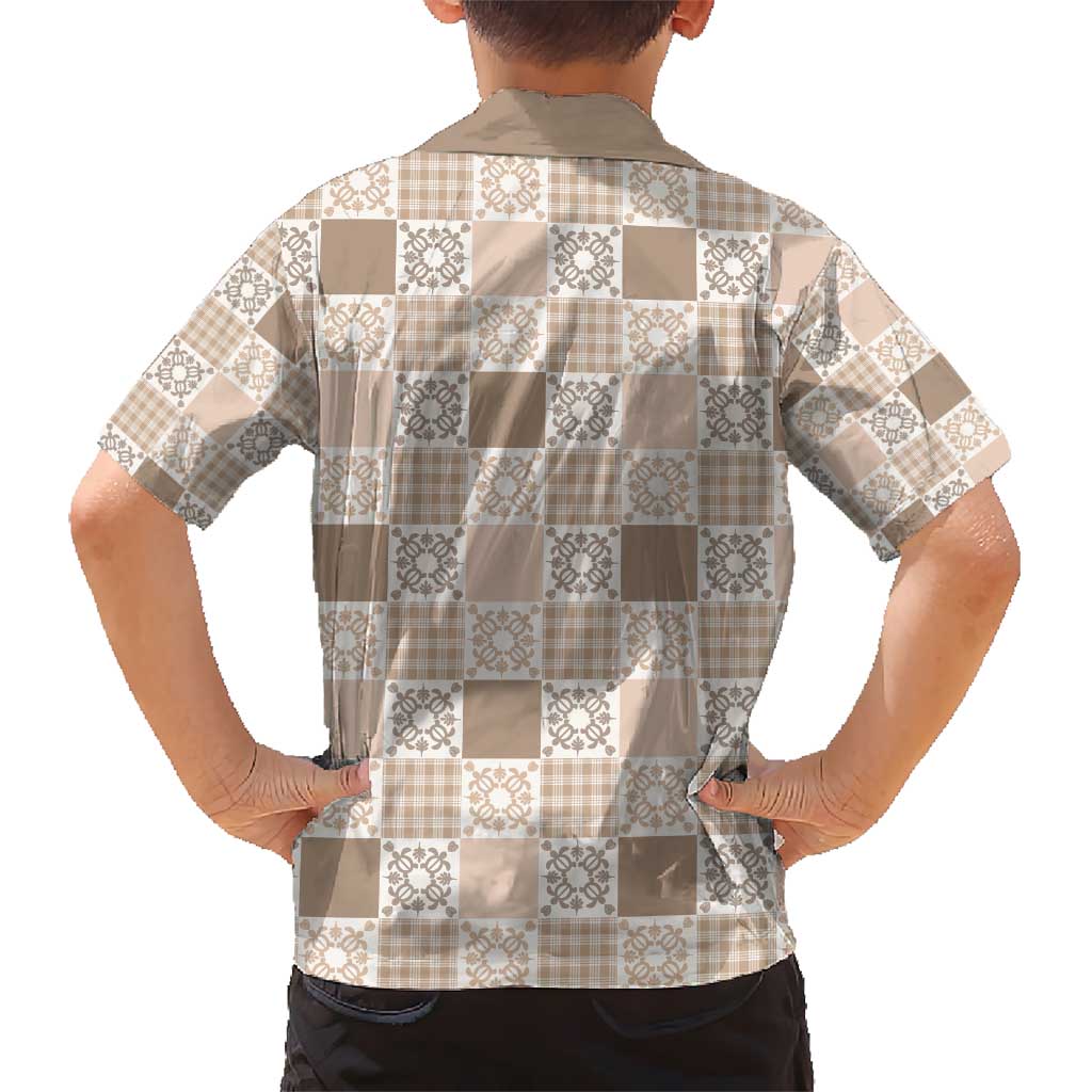 Hawaiian Palaka Quilt Pattern Hawaiian Shirt Hawaii Culture Honu Turtle - Polynesian Pride