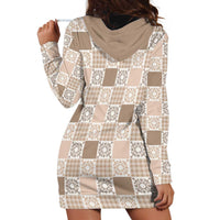 Hawaiian Palaka Quilt Pattern Hoodie Dress Hawaii Culture Honu Turtle - Polynesian Pride