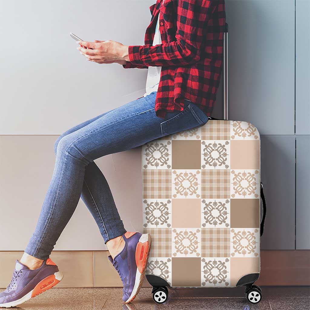 Hawaiian Palaka Quilt Pattern Luggage Cover Hawaii Culture Honu Turtle - Polynesian Pride