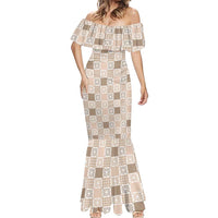 Hawaiian Palaka Quilt Pattern Mermaid Dress Hawaii Culture Honu Turtle - Polynesian Pride