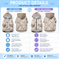 Hawaiian Palaka Quilt Pattern Pet Hoodie Hawaii Culture Honu Turtle LT9 - Polynesian Pride