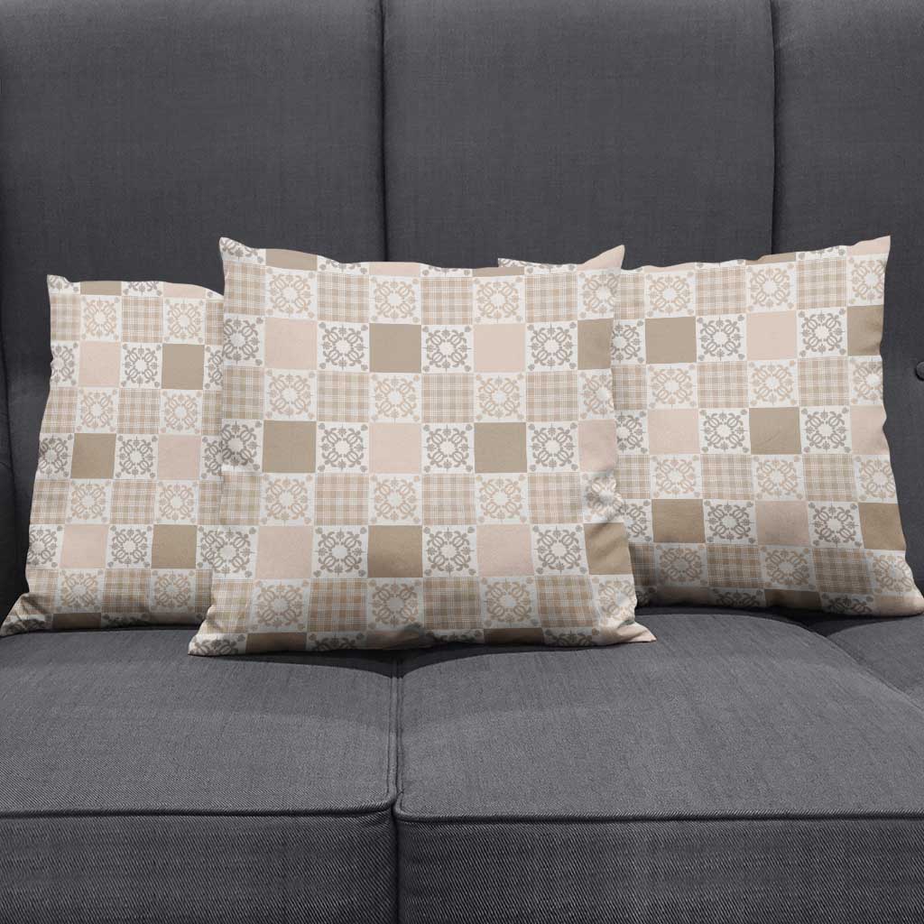 Hawaiian Palaka Quilt Pattern Pillow Cover Hawaii Culture Honu Turtle - Polynesian Pride