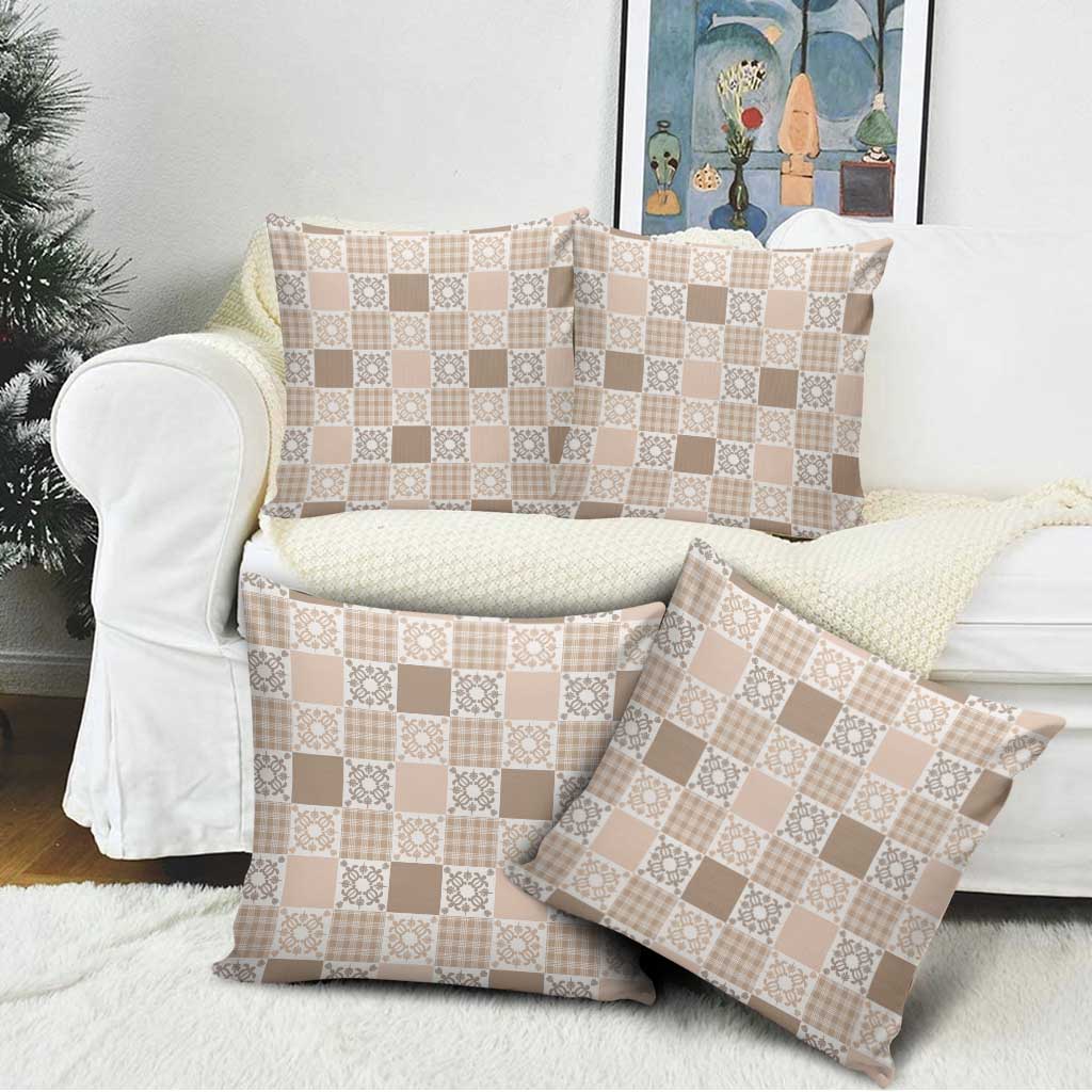 Hawaiian Palaka Quilt Pattern Pillow Cover Hawaii Culture Honu Turtle - Polynesian Pride