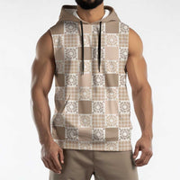 Hawaiian Palaka Quilt Pattern Sleeveless Hoodie Hawaii Culture Honu Turtle LT9 - Polynesian Pride