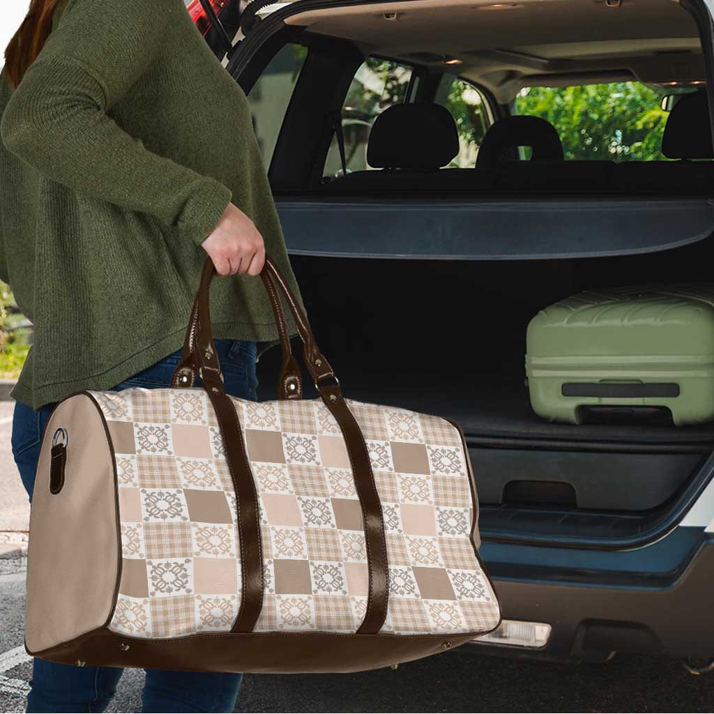 Hawaiian Palaka Quilt Pattern Travel Bag Hawaii Culture Honu Turtle - Polynesian Pride