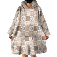 Hawaiian Palaka Quilt Pattern Wearable Blanket Hoodie Hawaii Culture Honu Turtle - Polynesian Pride