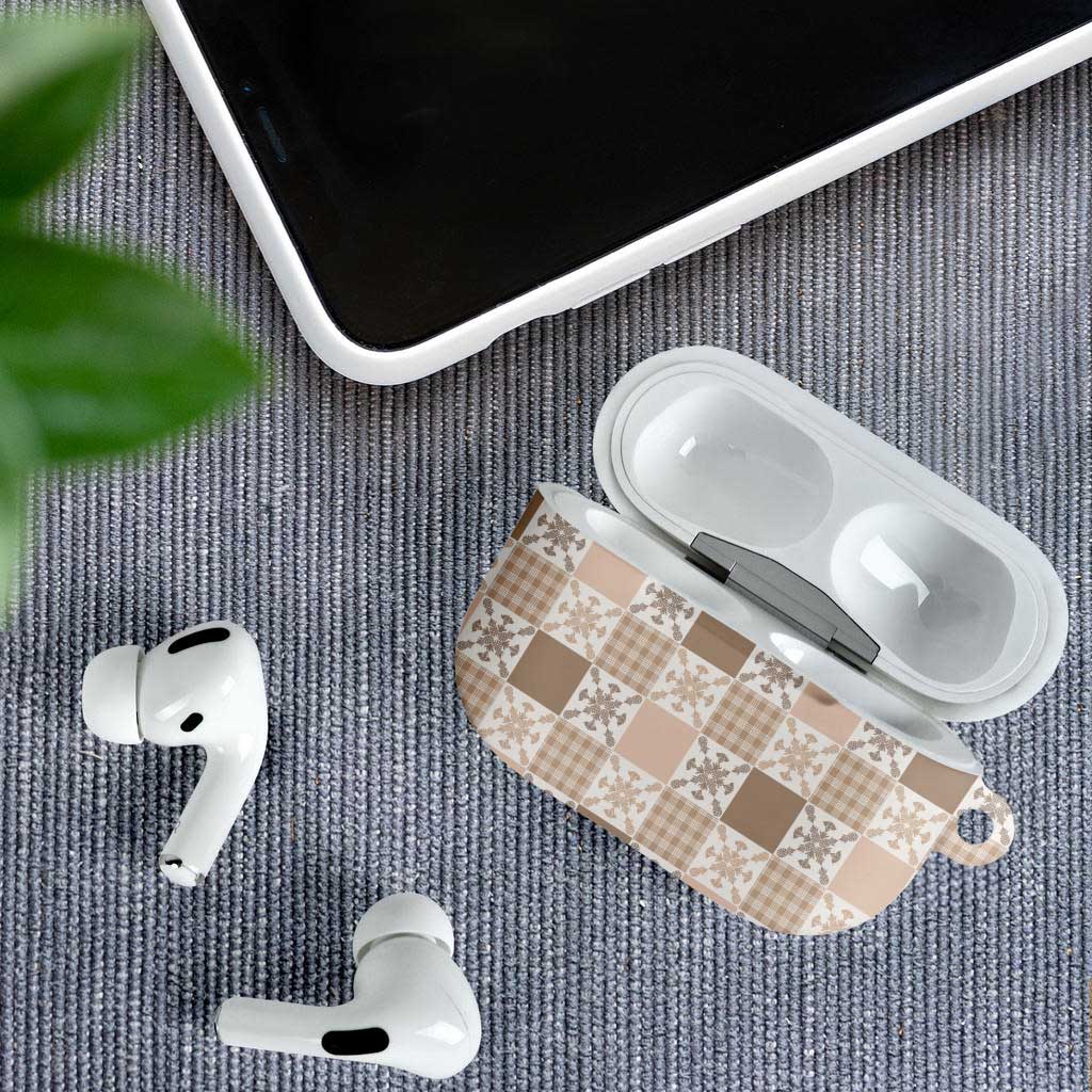 Hawaiian Palaka Quilt Pattern AirPods Case Hawaii Culture Pineapple - Polynesian Pride