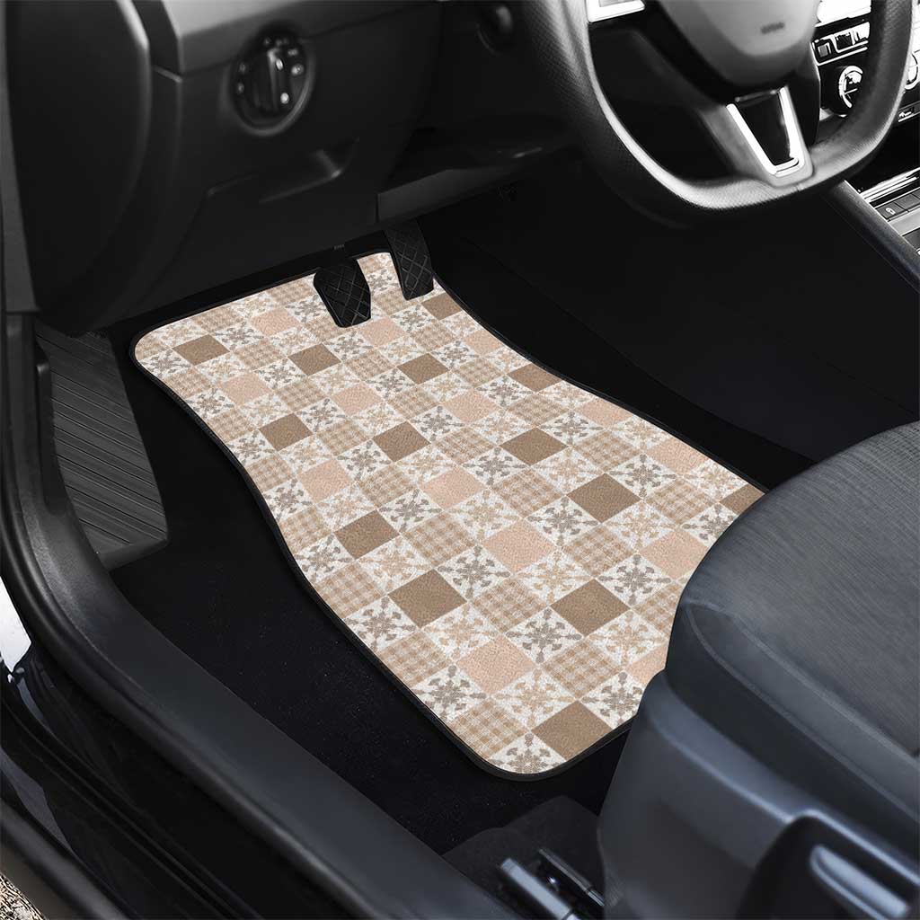 Hawaiian Palaka Quilt Pattern Car Mats Hawaii Culture Pineapple - Polynesian Pride