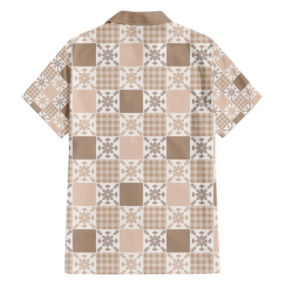 Hawaiian Palaka Quilt Pattern Family Matching Off The Shoulder Long Sleeve Dress and Hawaiian Shirt Hawaii Culture Pineapple LT9 - Polynesian Pride