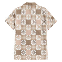 Hawaiian Palaka Quilt Pattern Family Matching Puletasi and Hawaiian Shirt Hawaii Culture Pineapple - Polynesian Pride