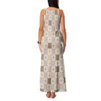 Hawaiian Palaka Quilt Pattern Family Matching Tank Maxi Dress and Hawaiian Shirt Hawaii Culture Pineapple LT9 - Polynesian Pride