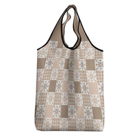 Hawaiian Palaka Quilt Pattern Grocery Bag Hawaii Culture Pineapple - Polynesian Pride