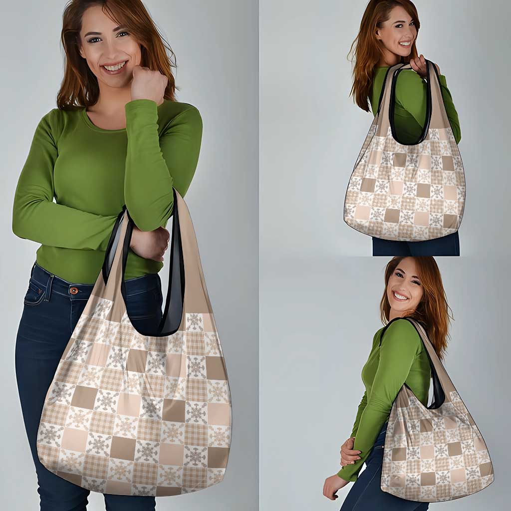 Hawaiian Palaka Quilt Pattern Grocery Bag Hawaii Culture Pineapple - Polynesian Pride