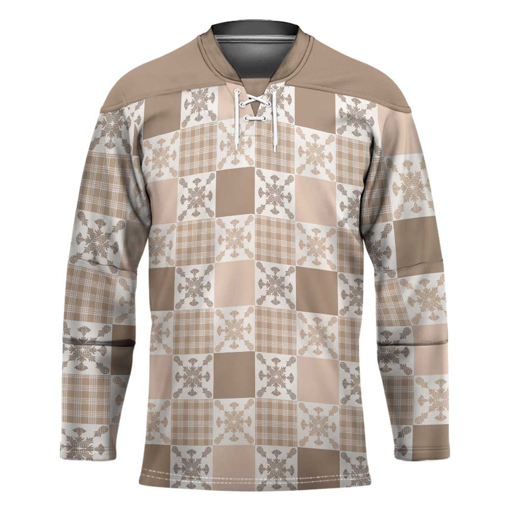 Hawaiian Palaka Quilt Pattern Hockey Jersey Hawaii Culture Pineapple - Polynesian Pride