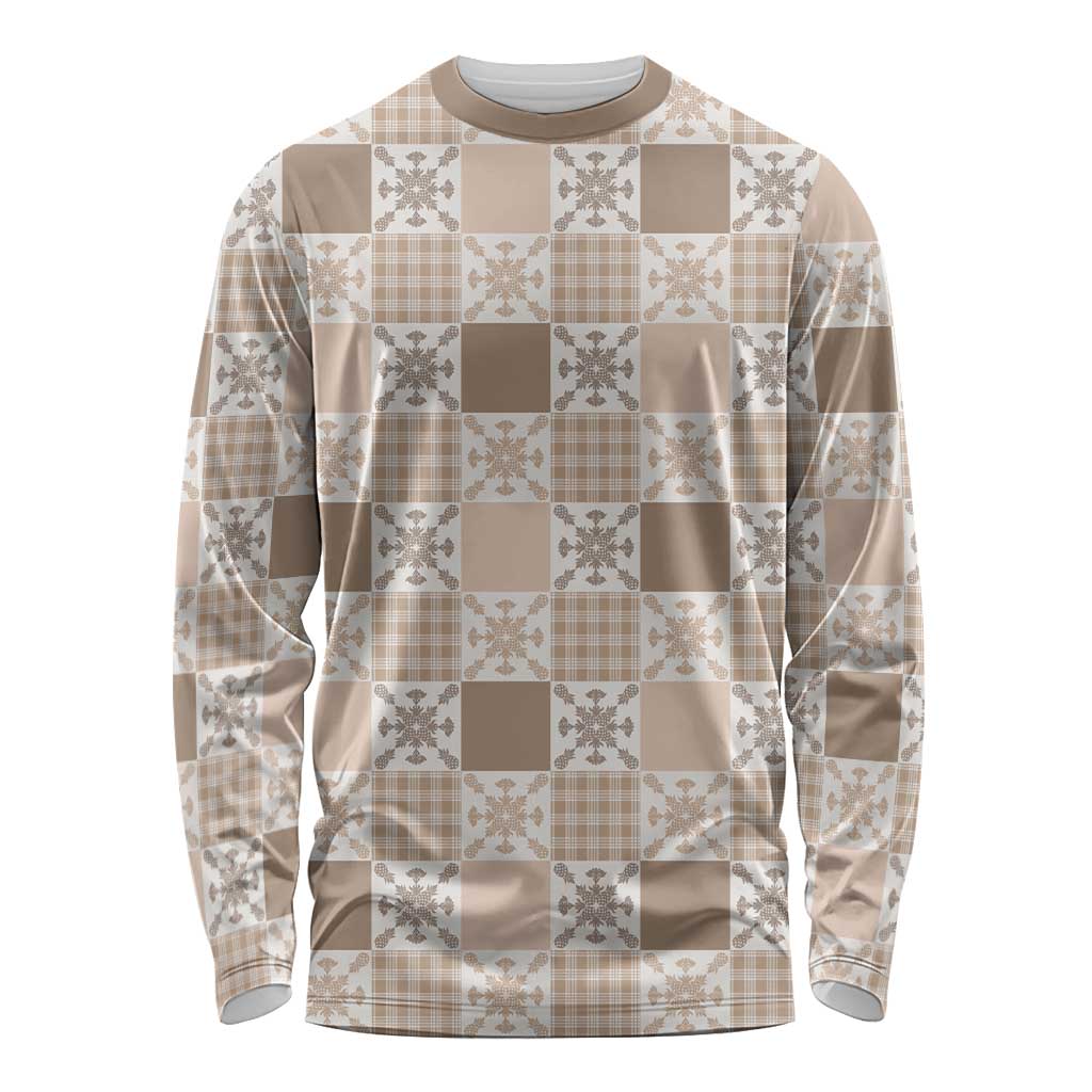 Hawaiian Palaka Quilt Pattern Long Sleeve Shirt Hawaii Culture Pineapple - Polynesian Pride
