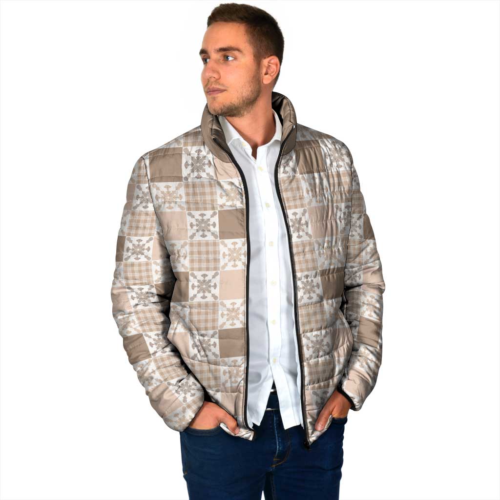 Hawaiian Palaka Quilt Pattern Padded Jacket Hawaii Culture Pineapple - Polynesian Pride