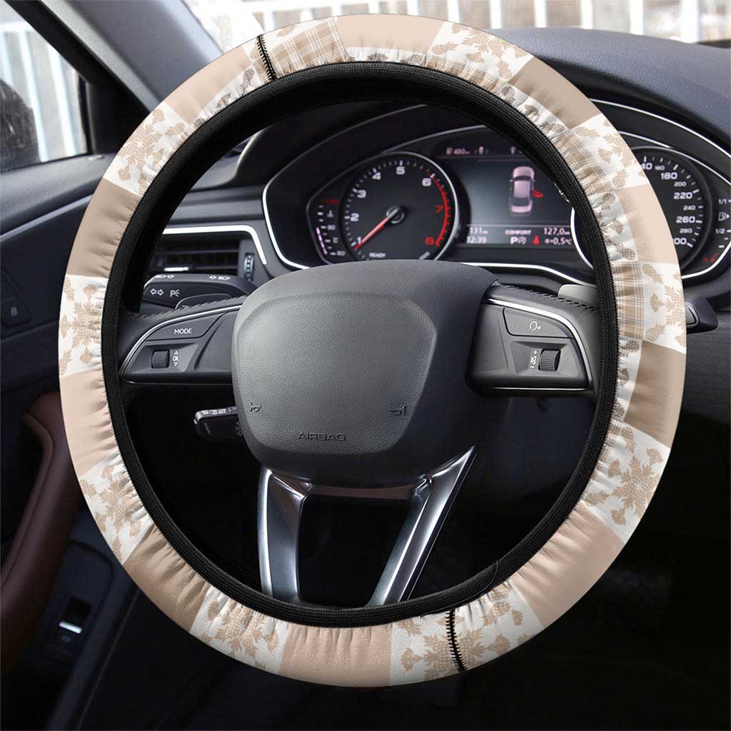 Hawaiian Palaka Quilt Pattern Steering Wheel Cover Hawaii Culture Pineapple - Polynesian Pride