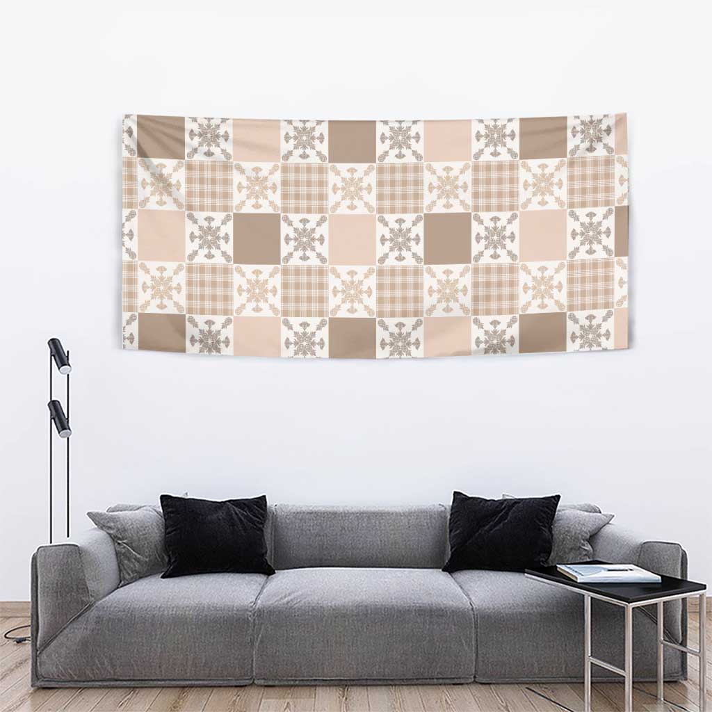 Hawaiian Palaka Quilt Pattern Tapestry Hawaii Culture Pineapple - Polynesian Pride
