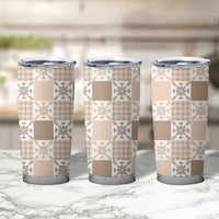 Hawaiian Palaka Quilt Pattern Tumbler Cup Hawaii Culture Pineapple LT9 - Polynesian Pride