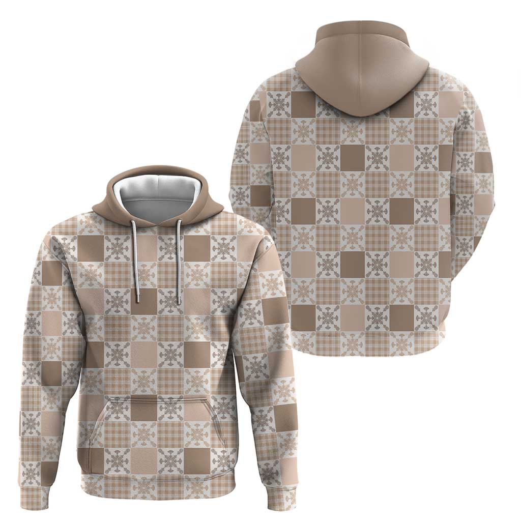 Hawaiian Palaka Quilt Pattern Zip Hoodie Hawaii Culture Pineapple - Polynesian Pride