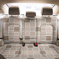 Hawaiian Palaka Quilt Pattern Back Car Seat Cover Hawaii Culture Tropical Flowers Mix - Polynesian Pride