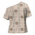 Hawaiian Palaka Quilt Pattern Cross Shoulder Shirt Hawaii Culture Tropical Flowers Mix - Polynesian Pride