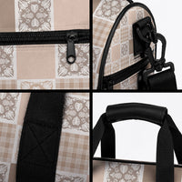 Hawaiian Palaka Quilt Pattern Duffle Bag Hawaii Culture Tropical Flowers Mix LT9 - Polynesian Pride