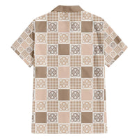 Hawaiian Palaka Quilt Pattern Family Matching Short Sleeve Bodycon Dress and Hawaiian Shirt Hawaii Culture Tropical Flowers Mix LT9 - Polynesian Pride