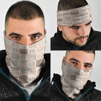 Hawaiian Palaka Quilt Pattern Neck Gaiter Hawaii Culture Tropical Flowers Mix - Polynesian Pride