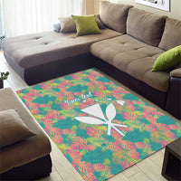 Seamless Hawaiian Quilt Pattern Area Rug Hawaii Culture Palm Leaf Tropical - Polynesian Pride