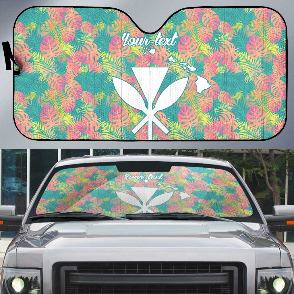 Personalised Seamless Hawaiian Quilt Pattern Auto Sun Shade Hawaii Culture Palm Leaf Tropical LT9 Beige - Polynesian Pride