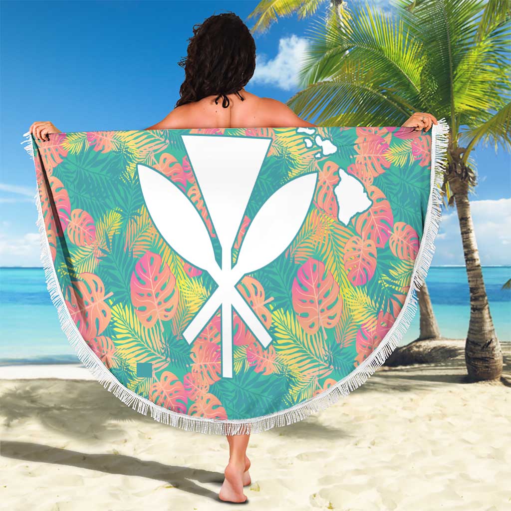 Personalised Seamless Hawaiian Quilt Pattern Beach Blanket Hawaii Culture Palm Leaf Tropical LT9 - Polynesian Pride
