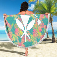 Personalised Seamless Hawaiian Quilt Pattern Beach Blanket Hawaii Culture Palm Leaf Tropical LT9 - Polynesian Pride