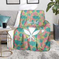 Seamless Hawaiian Quilt Pattern Blanket Hawaii Culture Palm Leaf Tropical - Polynesian Pride