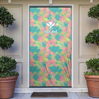 Seamless Hawaiian Quilt Pattern Door Cover Hawaii Culture Palm Leaf Tropical - Polynesian Pride