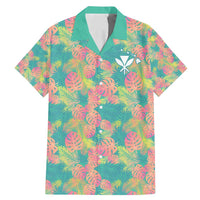 Personalised Seamless Hawaiian Quilt Pattern Family Matching Mermaid Dress and Hawaiian Shirt Hawaii Culture Palm Leaf Tropical LT9 Dad's Shirt - Short Sleeve Beige - Polynesian Pride