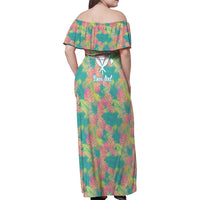 Personalised Seamless Hawaiian Quilt Pattern Family Matching Off Shoulder Maxi Dress and Hawaiian Shirt Hawaii Culture Palm Leaf Tropical LT9 - Polynesian Pride