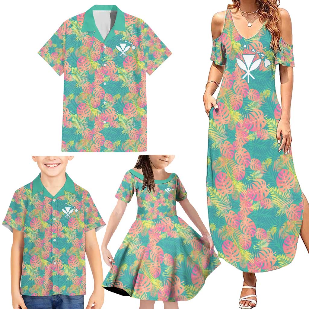 Personalised Seamless Hawaiian Quilt Pattern Family Matching Summer Maxi Dress and Hawaiian Shirt Hawaii Culture Palm Leaf Tropical LT9 - Polynesian Pride