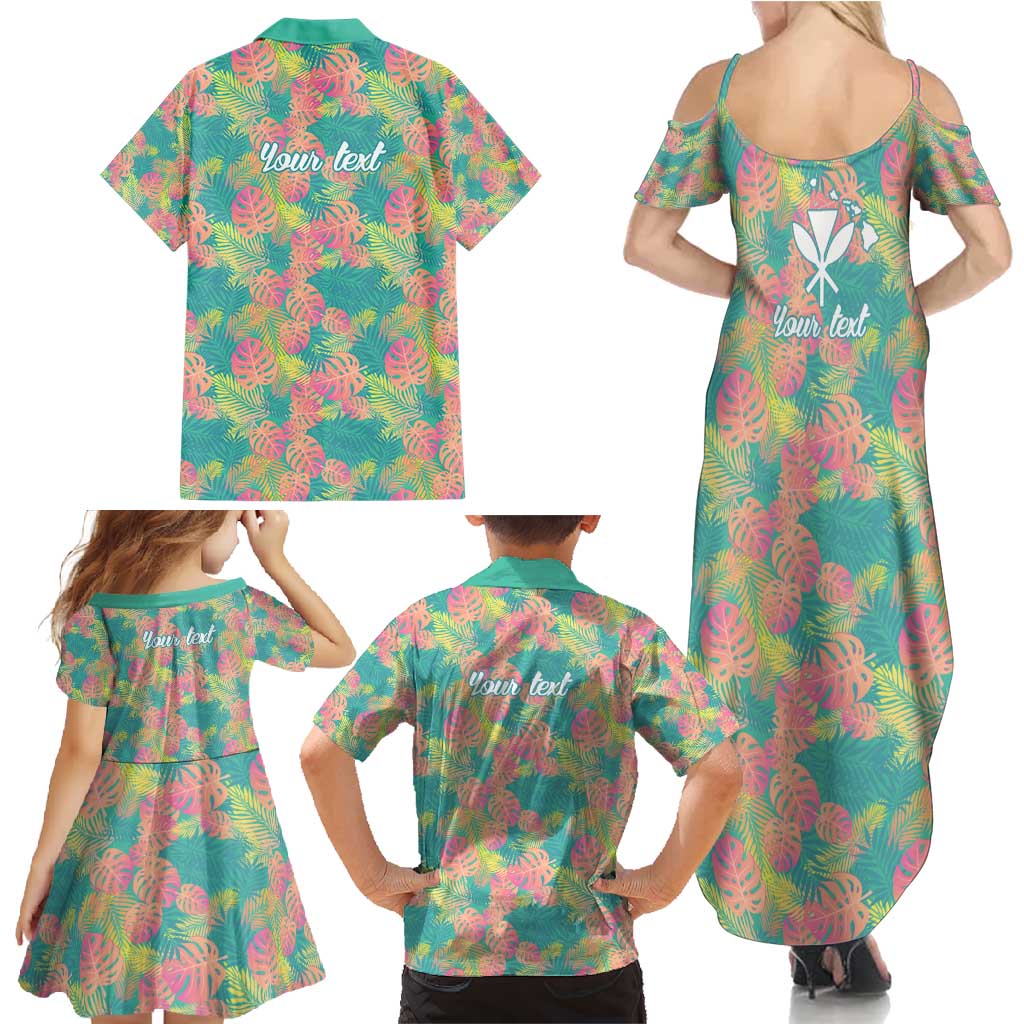 Personalised Seamless Hawaiian Quilt Pattern Family Matching Summer Maxi Dress and Hawaiian Shirt Hawaii Culture Palm Leaf Tropical LT9 - Polynesian Pride