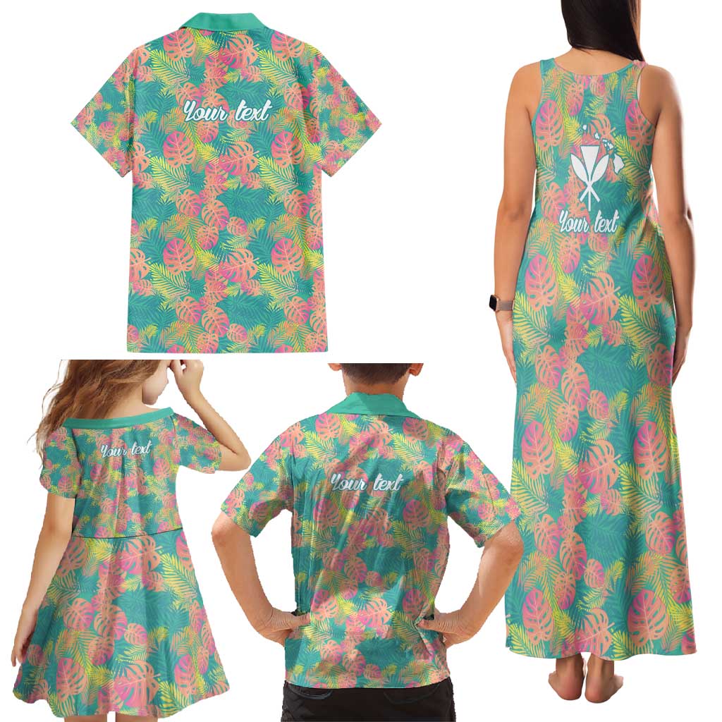 Personalised Seamless Hawaiian Quilt Pattern Family Matching Tank Maxi Dress and Hawaiian Shirt Hawaii Culture Palm Leaf Tropical LT9 - Polynesian Pride