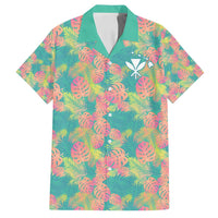 Personalised Seamless Hawaiian Quilt Pattern Family Matching Tank Maxi Dress and Hawaiian Shirt Hawaii Culture Palm Leaf Tropical LT9 Dad's Shirt - Short Sleeve Beige - Polynesian Pride