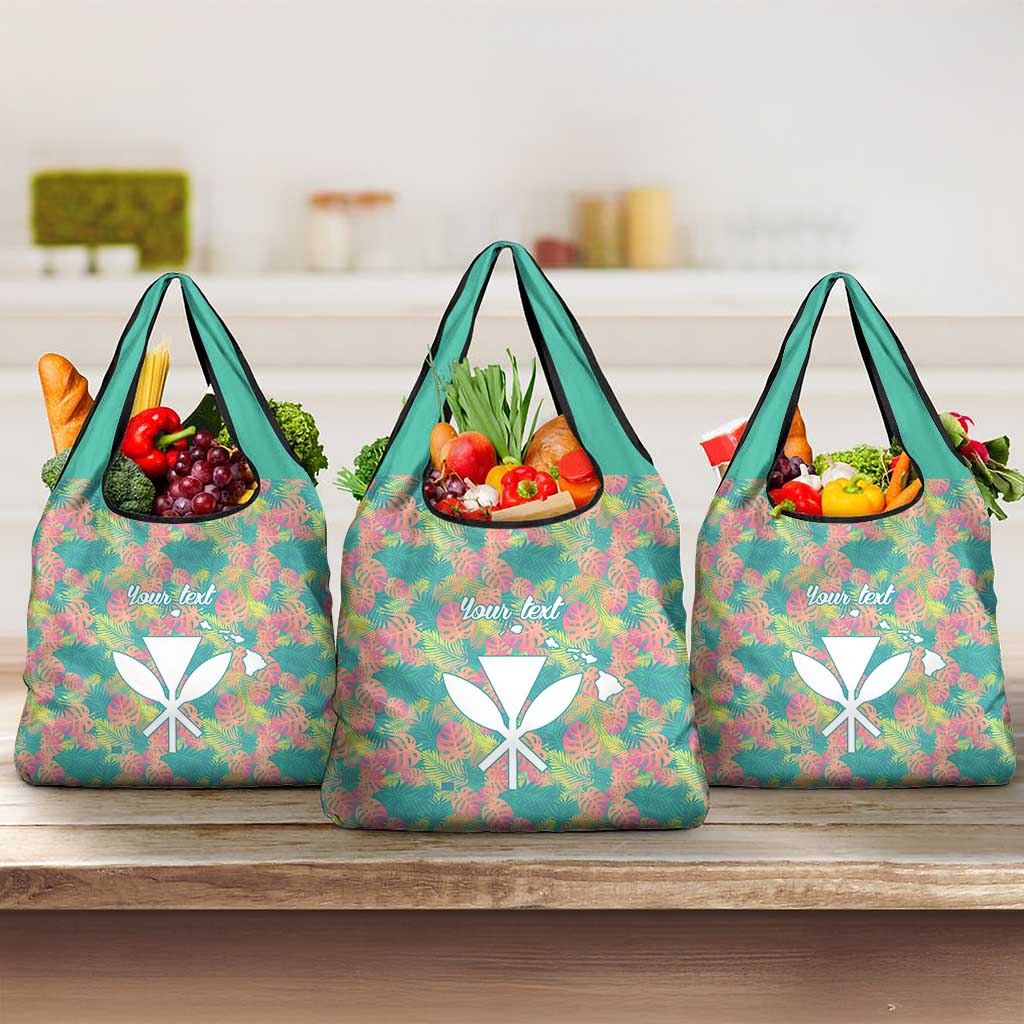 Seamless Hawaiian Quilt Pattern Grocery Bag Hawaii Culture Palm Leaf Tropical - Polynesian Pride
