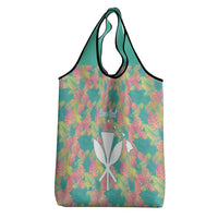 Seamless Hawaiian Quilt Pattern Grocery Bag Hawaii Culture Palm Leaf Tropical - Polynesian Pride