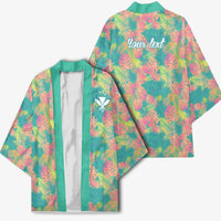 Seamless Hawaiian Quilt Pattern Kimono Hawaii Culture Palm Leaf Tropical - Polynesian Pride