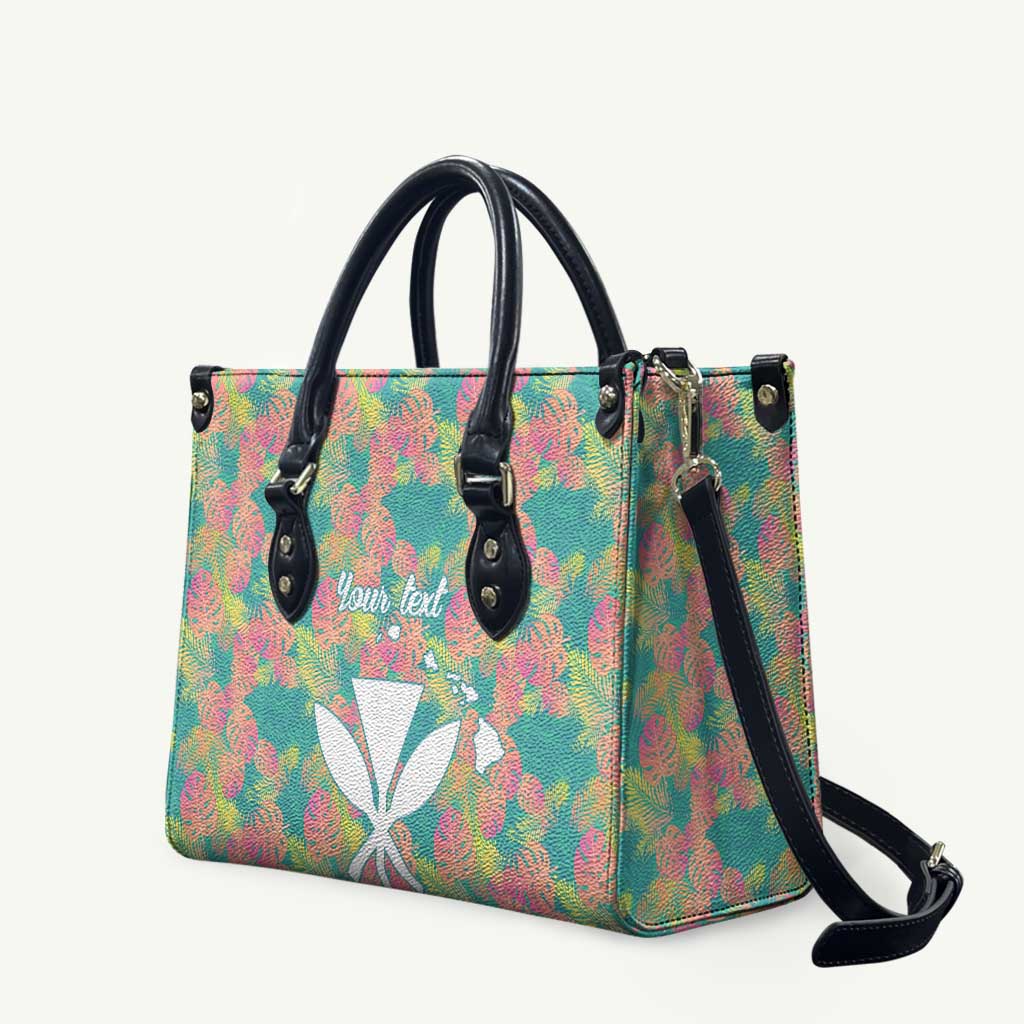 Seamless Hawaiian Quilt Pattern Leather Bag Hawaii Culture Palm Leaf Tropical - Polynesian Pride