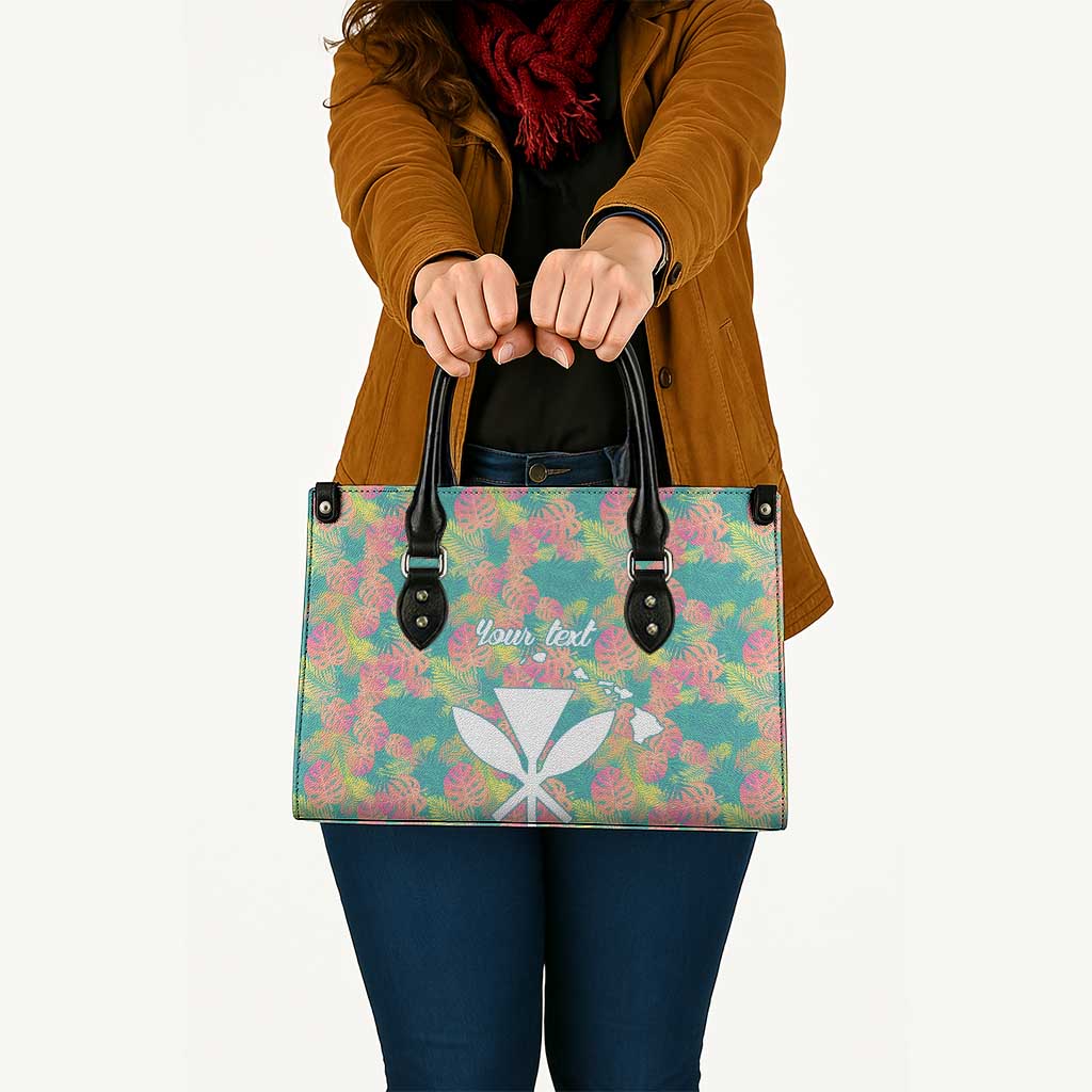 Seamless Hawaiian Quilt Pattern Leather Bag Hawaii Culture Palm Leaf Tropical - Polynesian Pride